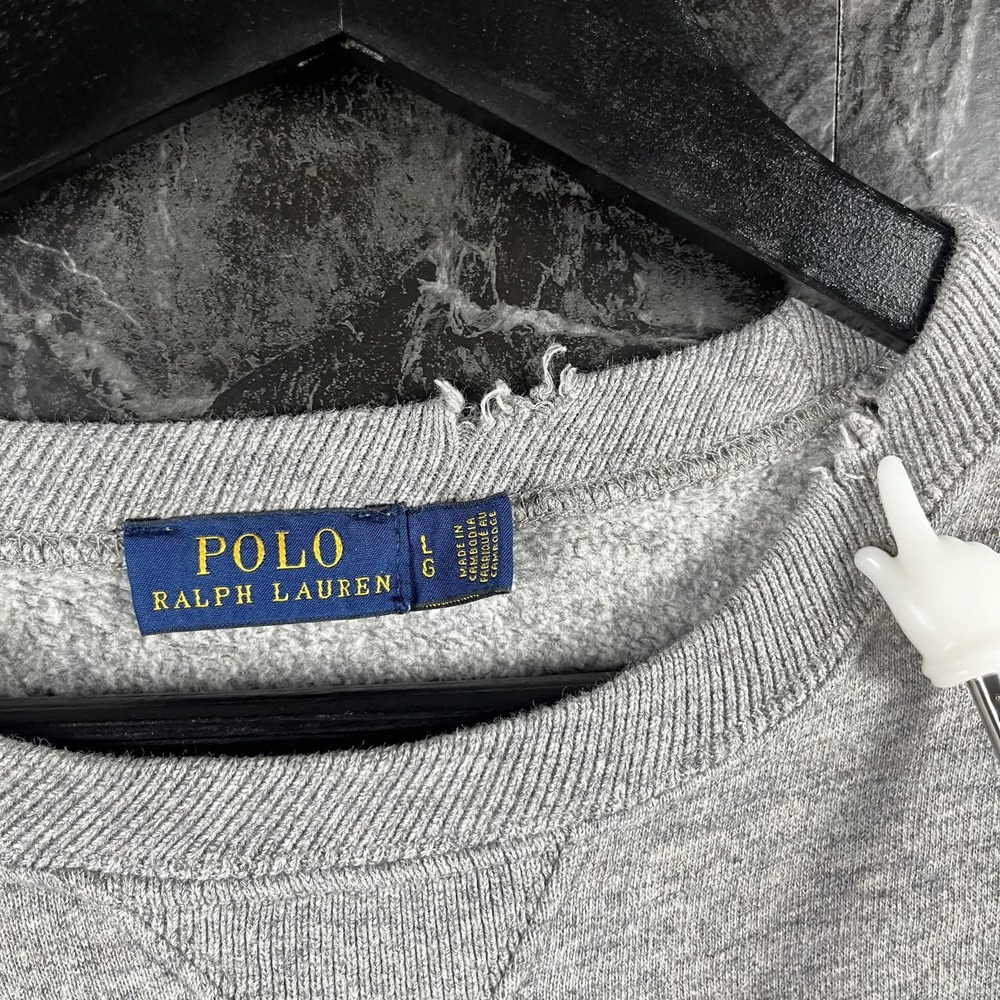 Polo Ralph Lauren Women's Grey Rare Heart Polo Bear Sweatshirt Large - Picture 3 of 5